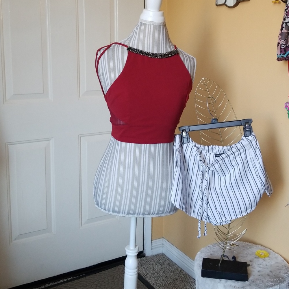Halter top , back zipper sz M